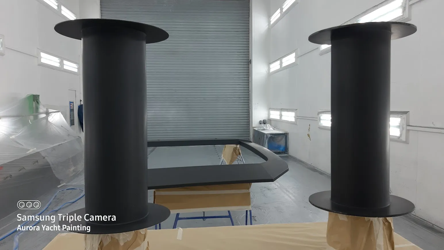 Carbon fiber hatch panels finishing — Aurora Yacht Painting