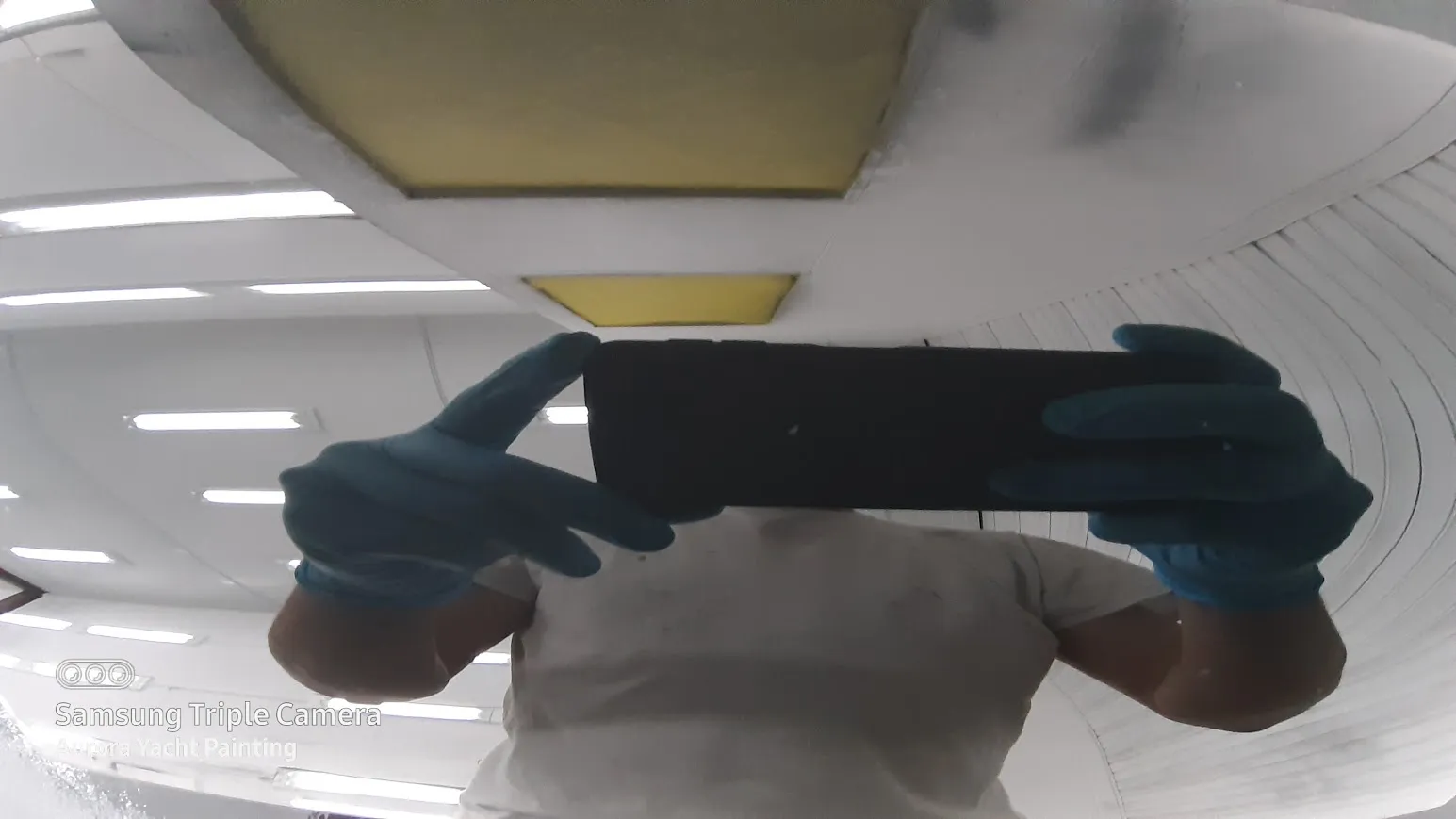 Carbon fiber part with finishing touch applied — Aurora Yacht Painting
