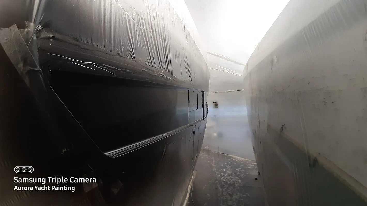 Zeelander yacht repair finishing detail — Aurora Yacht Painting